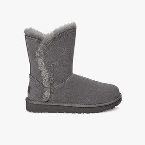 Ugg Classic Short Fluff High-Low Klassiska Stövlar Dam Grå (528796OXE)